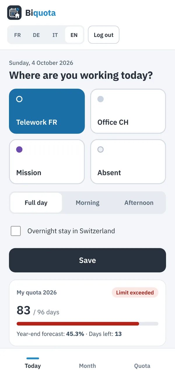 Employees log their day
