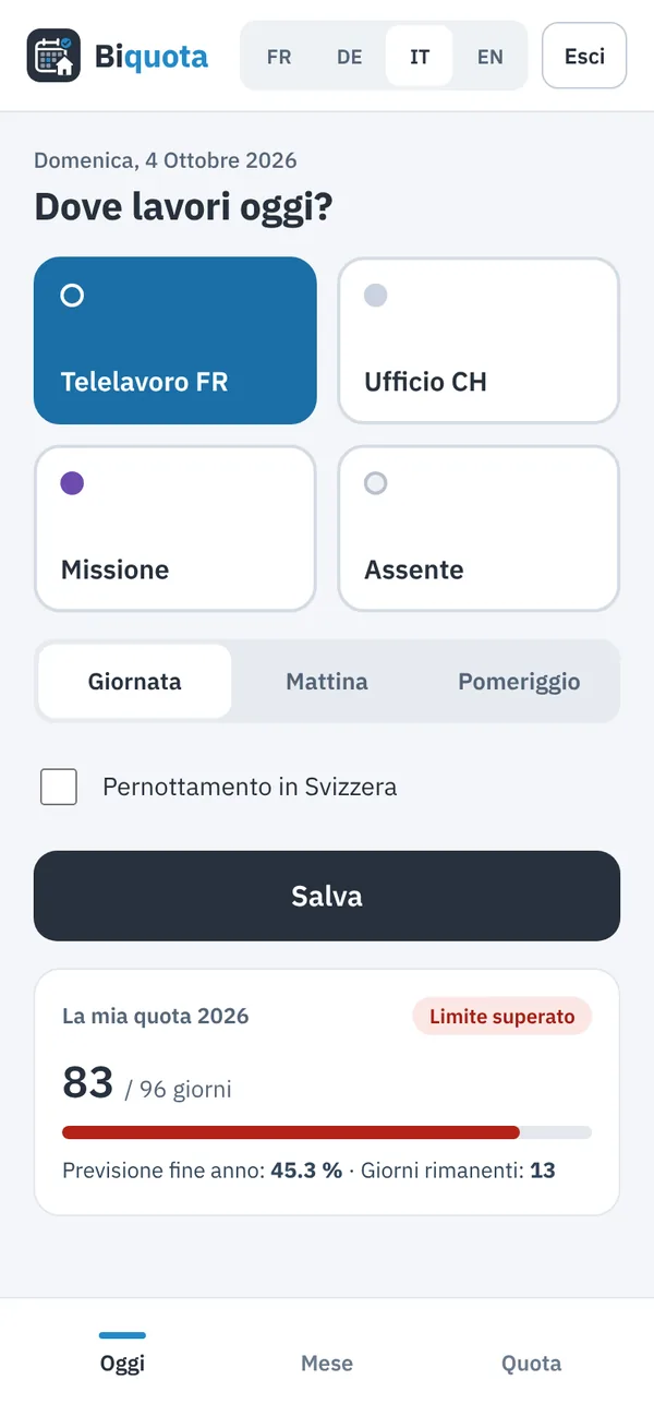 Il collaboratore registra